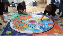 mandala painting in progress